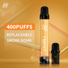 400 Puffs Replaceable Pod Vape Rechargeable Battery E-cigarette