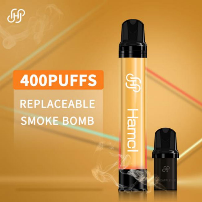 400 Puffs Replaceable Pod Vape Rechargeable Battery E-cigarette